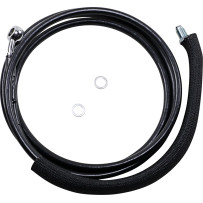 Stainless Steel Hydraulic Clutch Line — 74-1/8" length, +4", Vinyl-Coat Black
