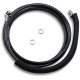 Línea de embrague hidráulica de acero inoxidable — 188,3 cm (74-1/8"), +4", negro vinílico
