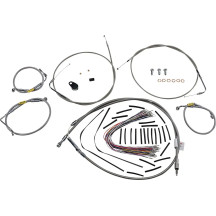 Control Kit for Early Touring Bikes with Bagger Bar Handlebars — 33 cm (13"), Bagger, Black