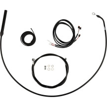 Kit completo de cables Plug-and-Play — Compatible con altura de manillar 15"–17", negro