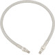 Universal Stainless Steel Braided Oil Line — 22" length, 8.7 mm ID, 1/8" NPT fittings, chrome