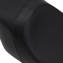 Predator 2-Up Seat — 30-1/2" overall length, fits Drag and most Harley-Davidson sissy bars, Black