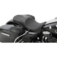 Low Profile Touring Seat — 30.5 in overall length, 13.8 in driver length, Black