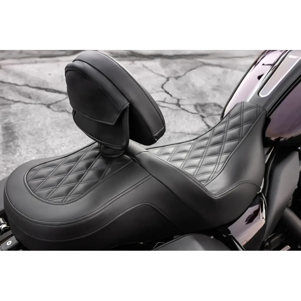 Heated Roadsofa™ Lattice Stitched Seat — 76 cm (30"), Black