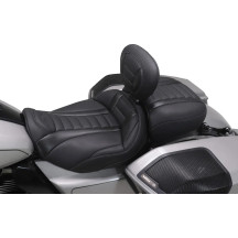 Asiento Solo Deluxe Touring — 39.5 cm (15-1/2"), negro, incrustación de fibra de carbono