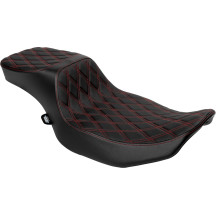 Performance Predator 2-Up Seat with Extended Reach — 75 cm (29-1/2\") length, 30.5 cm (12\") driver width, Black/Red