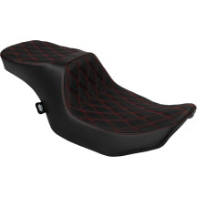 Asiento Performance Predator 2 plazas — 12" ancho conductor, 29" largo, 9" ancho trasero, Negro/Rojo