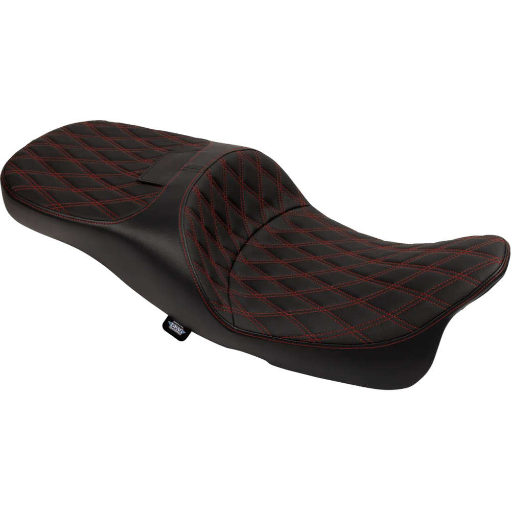 Extended Reach Freedom Touring Seats — 30-1/2" L, 15" driver width, 13" rear width, Black/Red