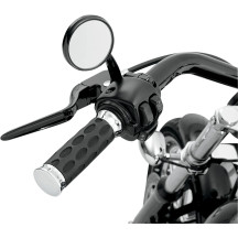 Custom Rubber Grips — 25.4 mm (1") , Black, Chrome