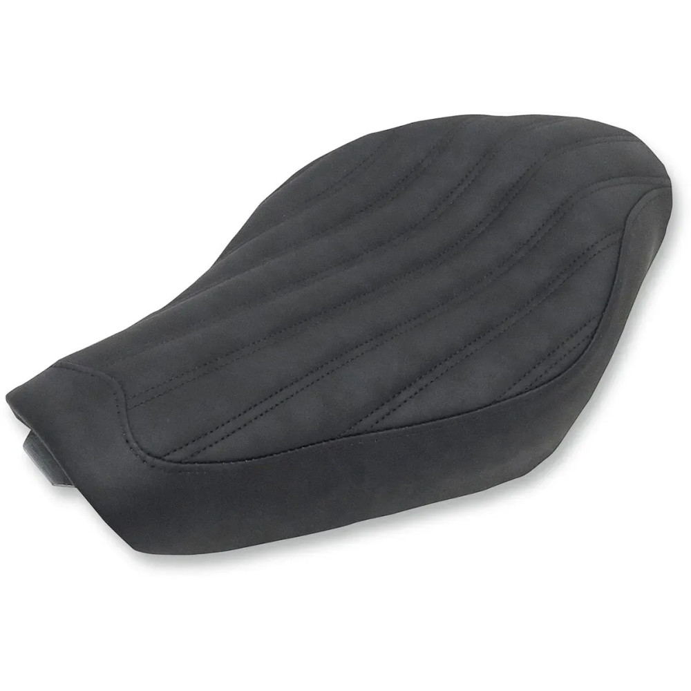 Knuckle Solo Seat — 49.5 cm (19.5 in) overall, Fits 17 L tank (4.5 US gal), Black