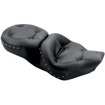One-Piece 2-Up Ultra Touring Seat — 31" overall, 15-1/2" driver, Black
