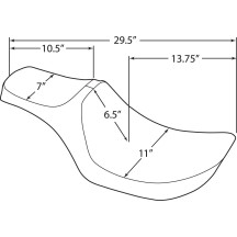 Asiento Predator III — negro, 75 cm (29-1/2"), soporte de conductor de 6,5"