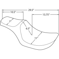 Asiento Predator III — negro, 75 cm (29-1/2"), soporte de conductor de 6,5"