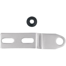 Rear Seat Mounting Bracket — Passenger Seat, Black, Chrome