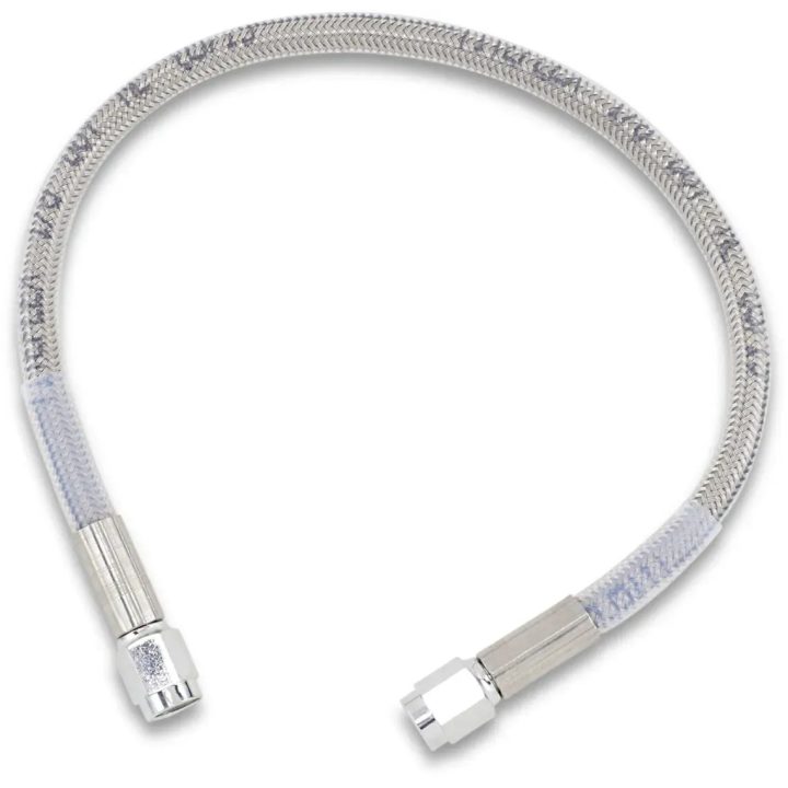 Latiguillo de freno universal — 35.5 cm (14"), plateado barnizado
