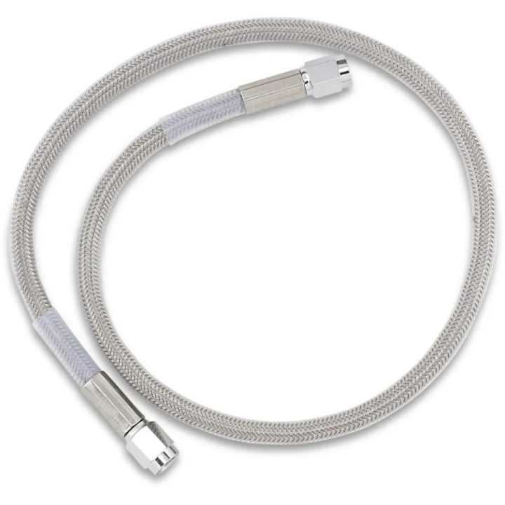 Línea de freno universal — 61 cm (24\"), plateado con recubrimiento transparente