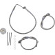 Kit de latiguillos de freno de acero inoxidable — 47 cm, 56.5 cm, delantero, superior e inferior