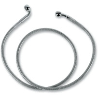 Stainless Steel Brake Line Kit — 115 cm (45-1/4"), Silver clear-coated, Front upper, Non-ABS