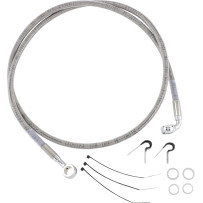 Stainless Steel Brake Line Kit — 114.5 cm (45-1/16"), without ABS, front upper, silver