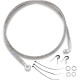Juego de latiguillos de freno de acero inoxidable — 114.5 cm (45-1/16\"), sin ABS, delantero superior, plata