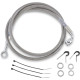 Kit de línea de freno de acero inoxidable — 114 cm (44-7/8\"), delantero, plateado con laca transparente