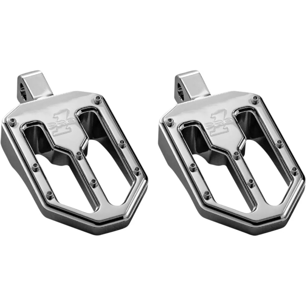 Moto V1 Foot Pegs — 89 mm (3-1/2"), 57 mm (2-1/4"), male mount, chrome