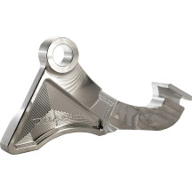 Assault Series Radial Caliper Mount — Rear mount, 330 mm (13") , fits stock and Trask Assault swingarm, Raw, Silver