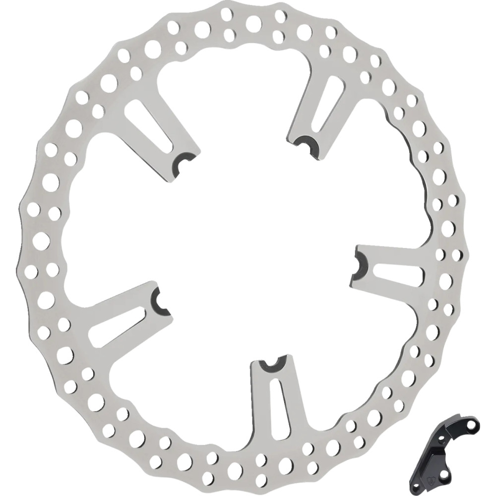 Big Brake Jagged Floating Rotor Kit — 381 mm (15"), Two-piece floating, Silver