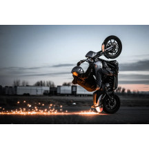 Cubiq™ Brake Rotor — 299 mm, Full-Floating, Black/Chrome