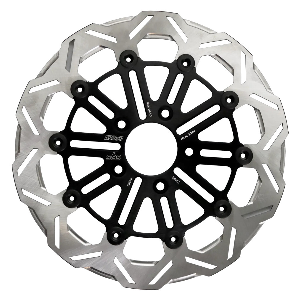 Brake Rotor Designed by Kodlin — 5 Hole, Black, Silver, Stainless Steel