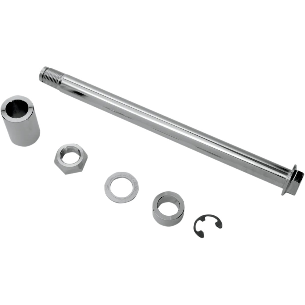 Rear Axle Kit — 25.4 mm (1") diameter, 13" length, Chrome