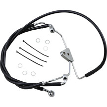 Extended Length Black Vinyl Brake Line Kit — Oversize +15.2 cm (6"), without ABS