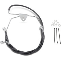 Extended Length Black Vinyl Brake Line Kit — 16", 28-7/8", Oversize +2", Front