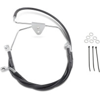 Extended Length Black Vinyl Brake Line Kit — 16", 28-7/8", Oversize +2", Front