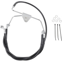 Extended Length Black Vinyl Brake Line Kit — Oversize +4", 16", 30-7/8"