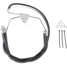 Extended Length Black Vinyl Brake Line Kit — Oversize +15.2 cm (6"), 40.5 cm, 83.5 cm, Front