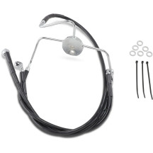 Extended Length Black Vinyl Brake Line Kit — Oversize 2 in, 16 in, 27-1/2 in