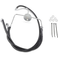Extended Length Black Vinyl Brake Line Kit — Oversize 2 in, 16 in, 27-1/2 in