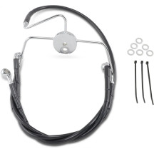 Extended Length Black Vinyl Brake Line Kit — 40.5 cm (16"), 75 cm (29-1/2"), Oversize +10.2 cm (4")