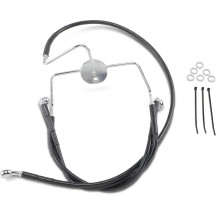 Extended Length Black Vinyl Brake Line Kit — Oversize +15.2 cm (6"), 40.5/80 cm