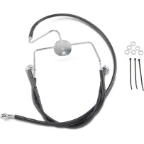 Extended Length Black Vinyl Brake Line Kit — Oversize +15.2 cm (6"), 40.5/80 cm