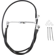 Extended Length Black Vinyl Brake Line Kit — 16", 35-1/2", Oversize +10"