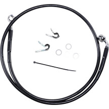 Extended Length Black Vinyl Brake Line Kit — Oversize +6", 112.5 cm