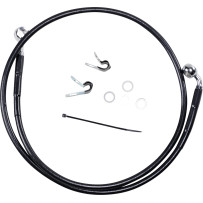 Extended Length Black Vinyl Brake Line Kit — Oversize +6", 112.5 cm