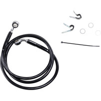 Extended Length Black Vinyl Brake Line Kit — Oversize +10.2 cm (4"), 116 cm (45-3/4")