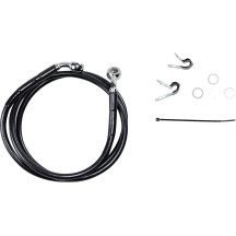 Extended Length Black Vinyl Brake Line Kit — Oversize +15.2 cm (6"), 121.5 cm (47-3/4")