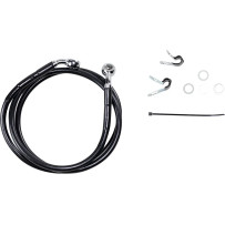 Extended Length Black Vinyl Brake Line Kit — Oversize +15.2 cm (6"), 121.5 cm (47-3/4")
