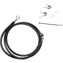 Extended Length Black Vinyl Brake Line Kit — Oversize +20.3 cm (8"), 126.5 cm (49-3/4")