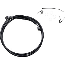 Extended Length Black Vinyl Brake Line Kit — 51-3/4" length, oversize +10", front