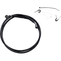 Extended Length Black Vinyl Brake Line Kit — 51-3/4" length, oversize +10", front